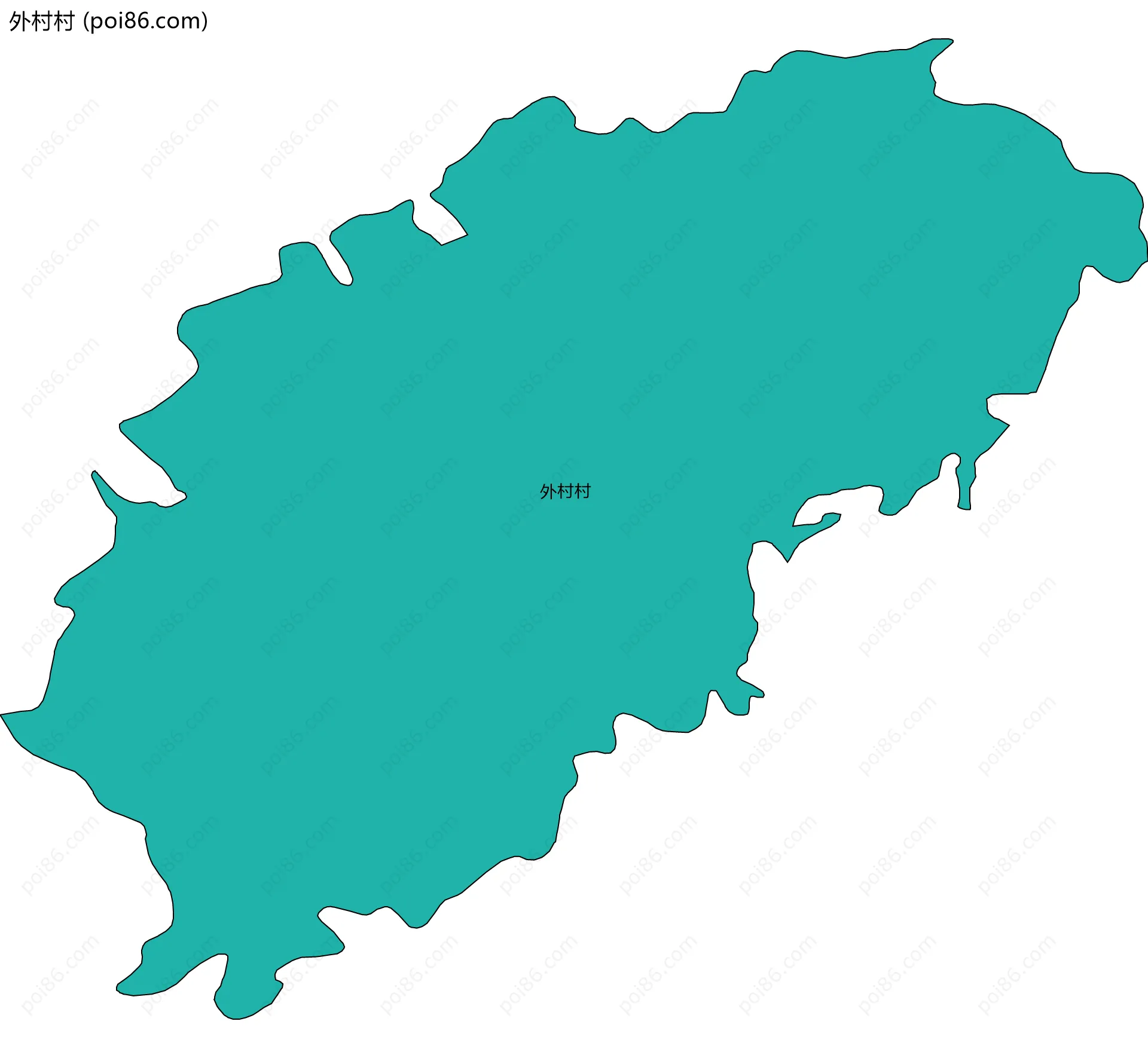 外村村边界地图