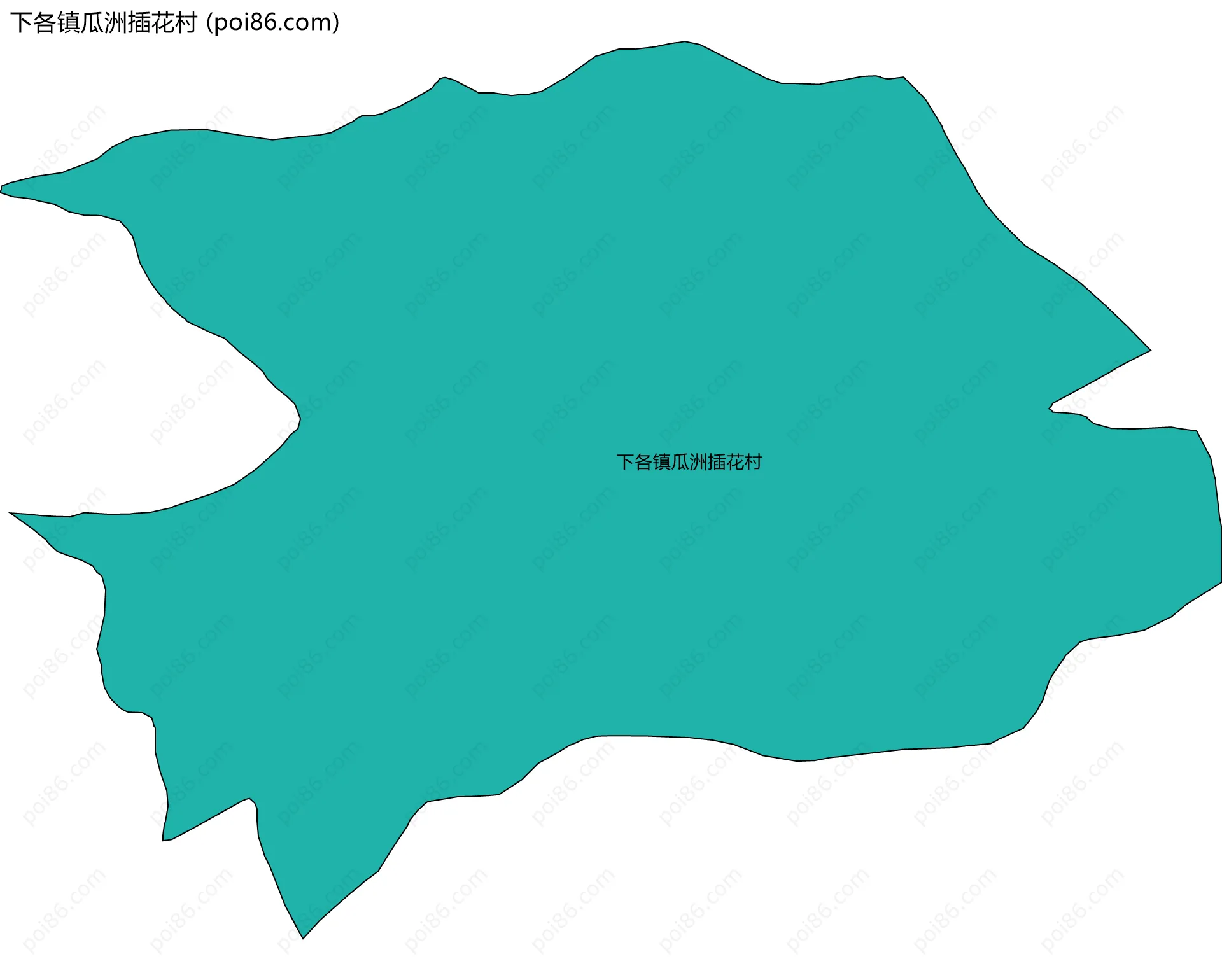 下各镇瓜洲插花村边界地图
