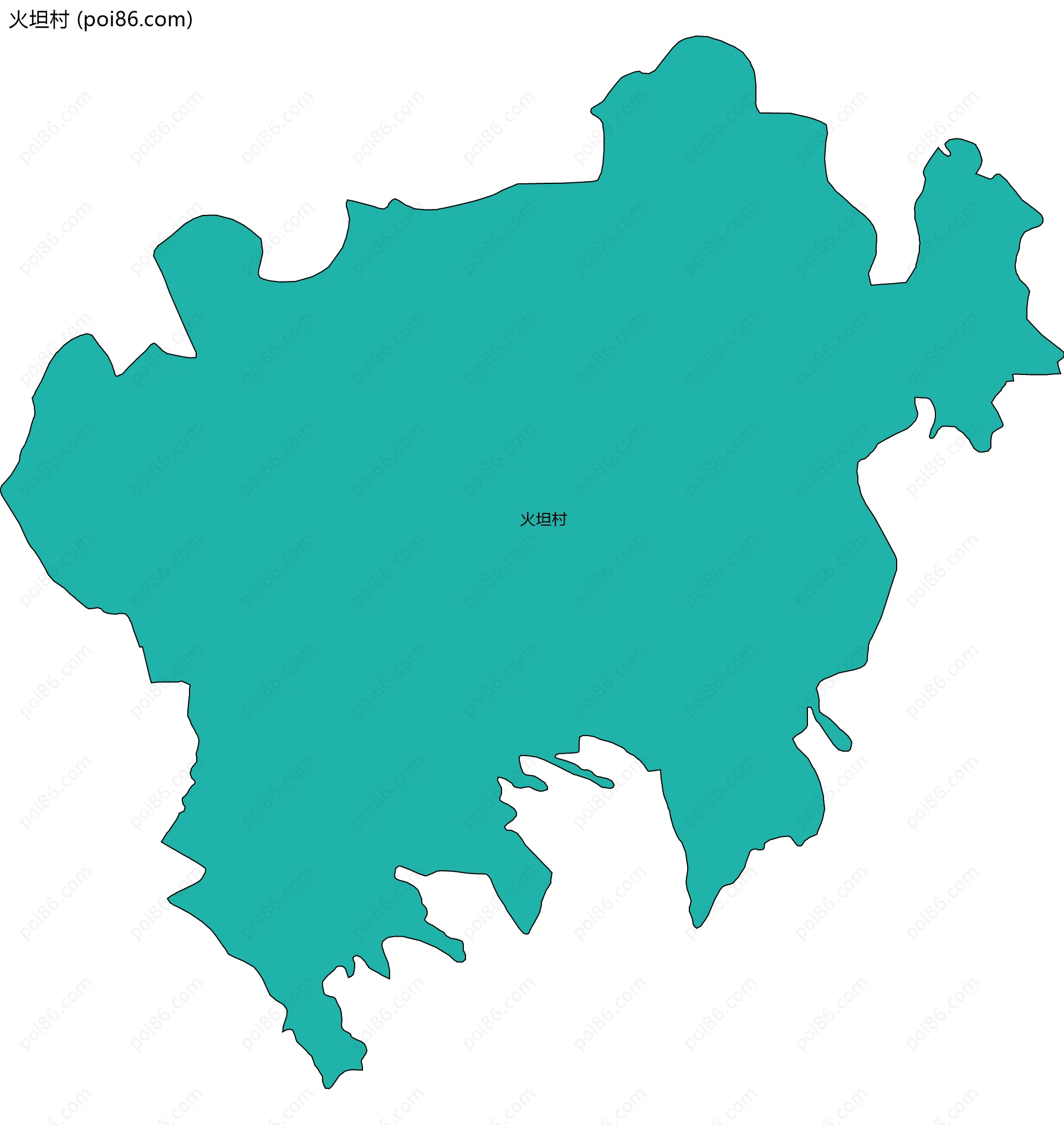 火坦村边界地图