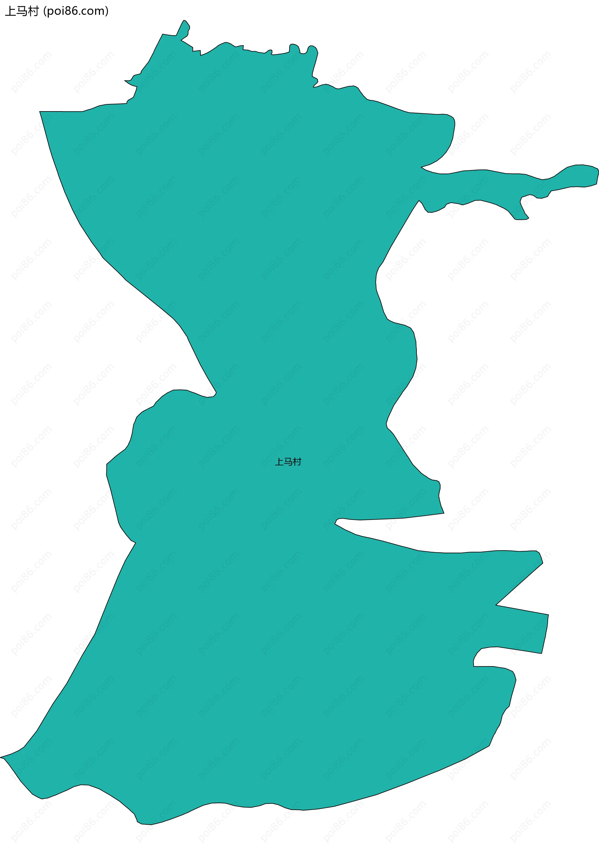 上马村边界地图