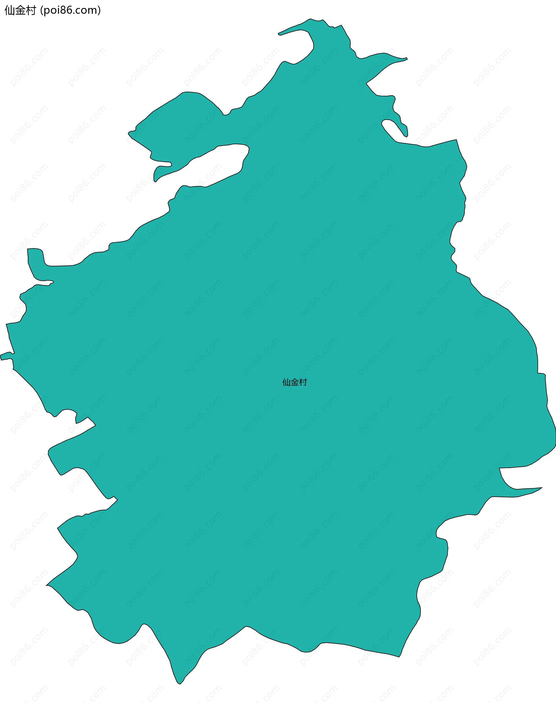仙金村边界地图