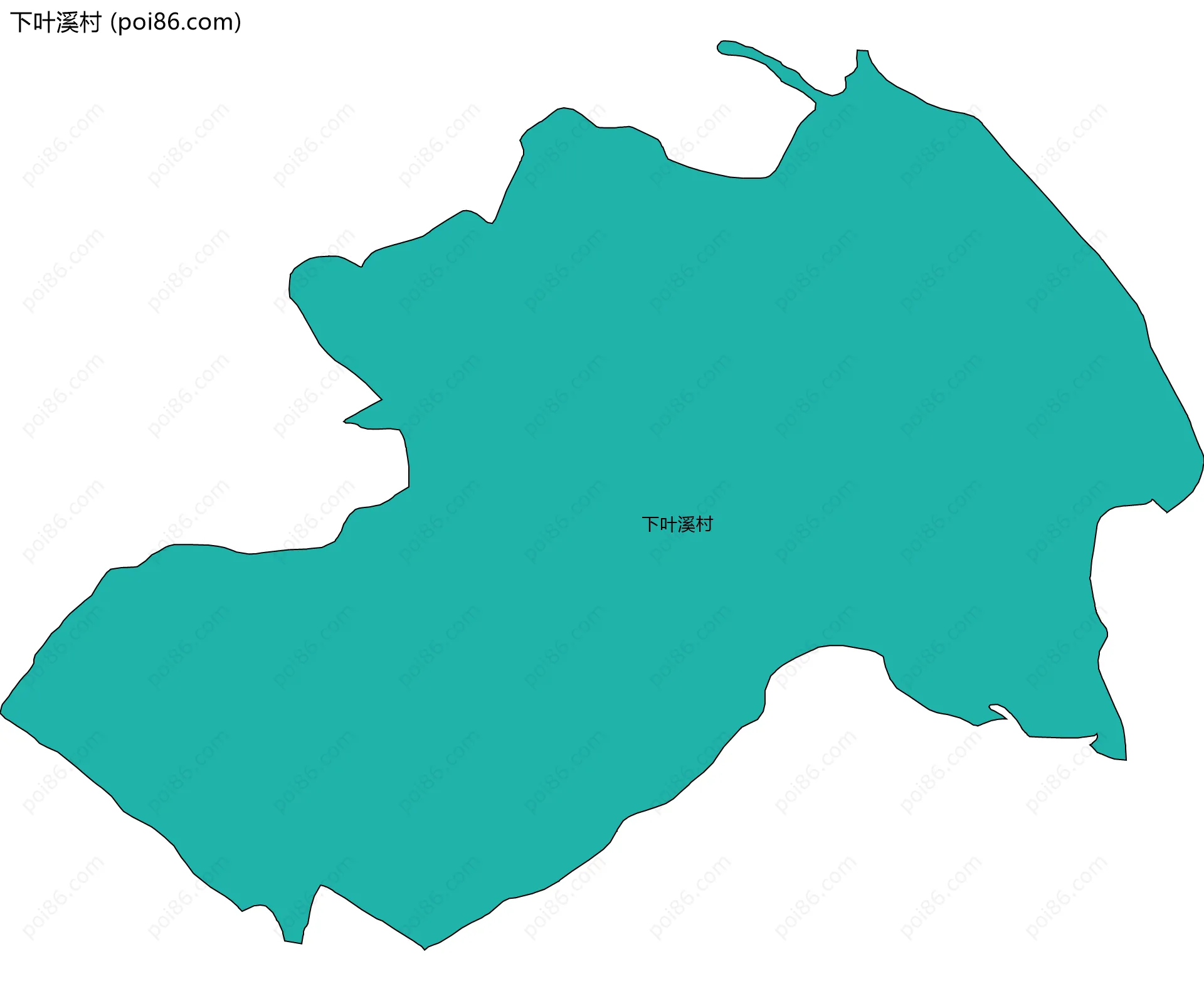 下叶溪村边界地图