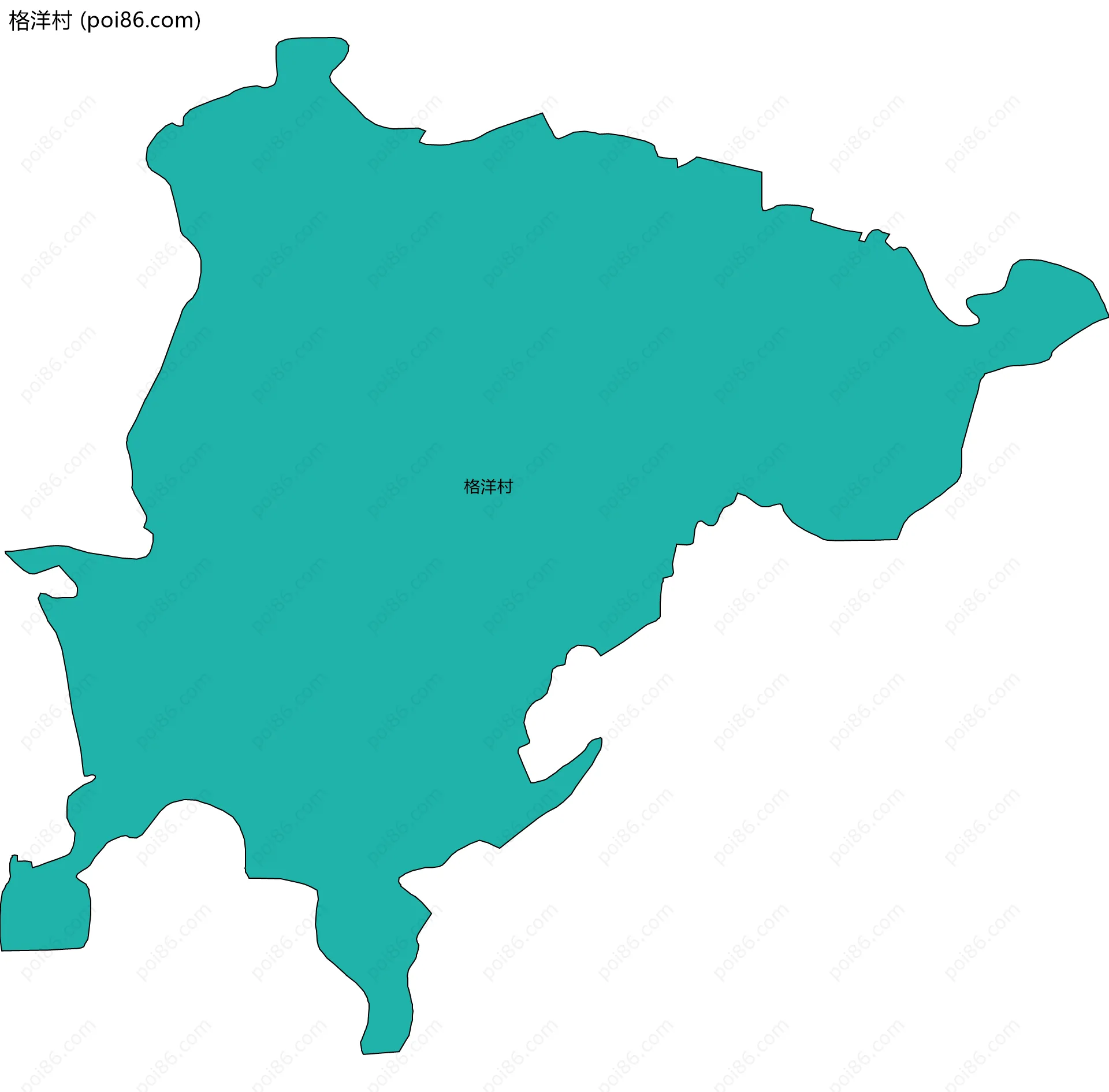 格洋村边界地图