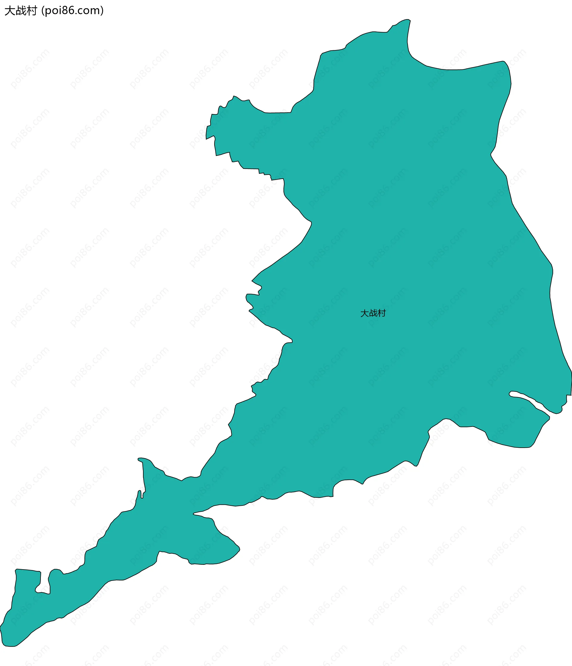 大战村边界地图