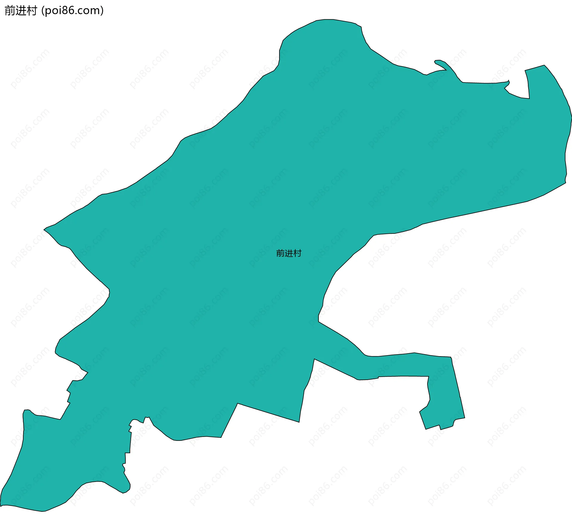 前进村边界地图