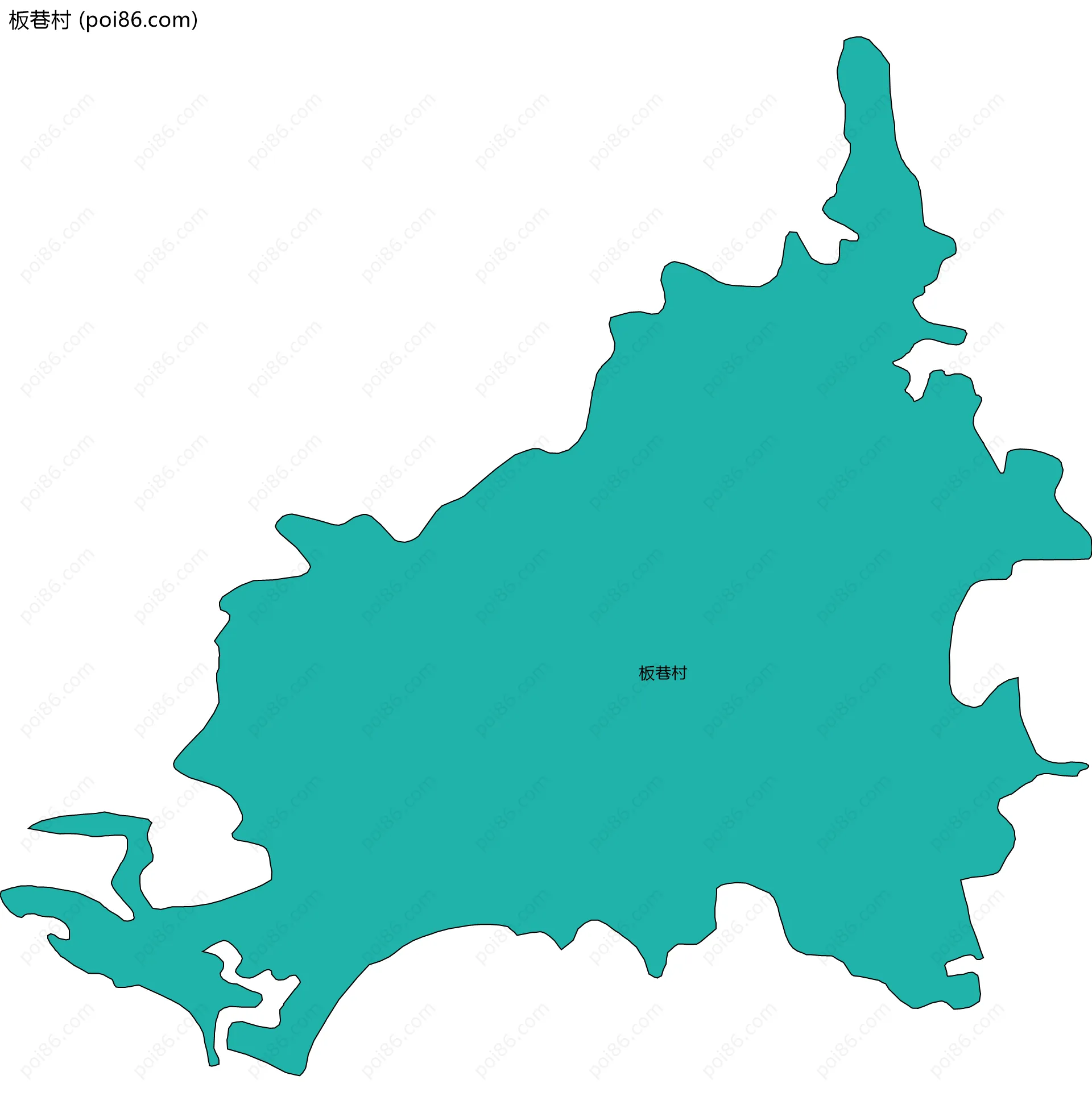 板巷村边界地图