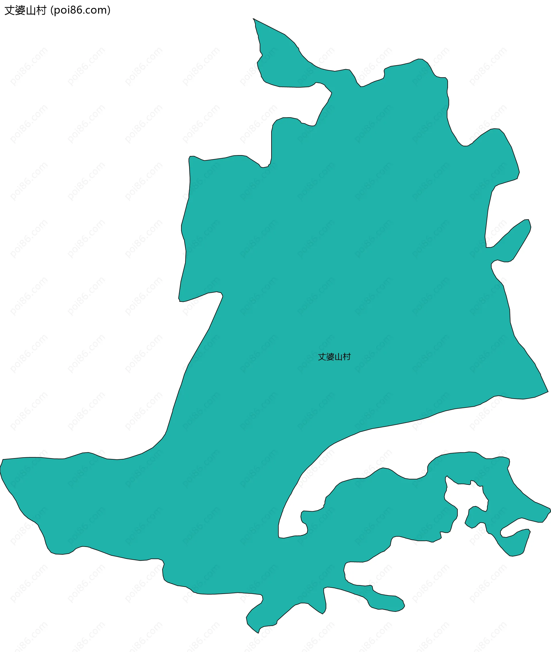丈婆山村边界地图