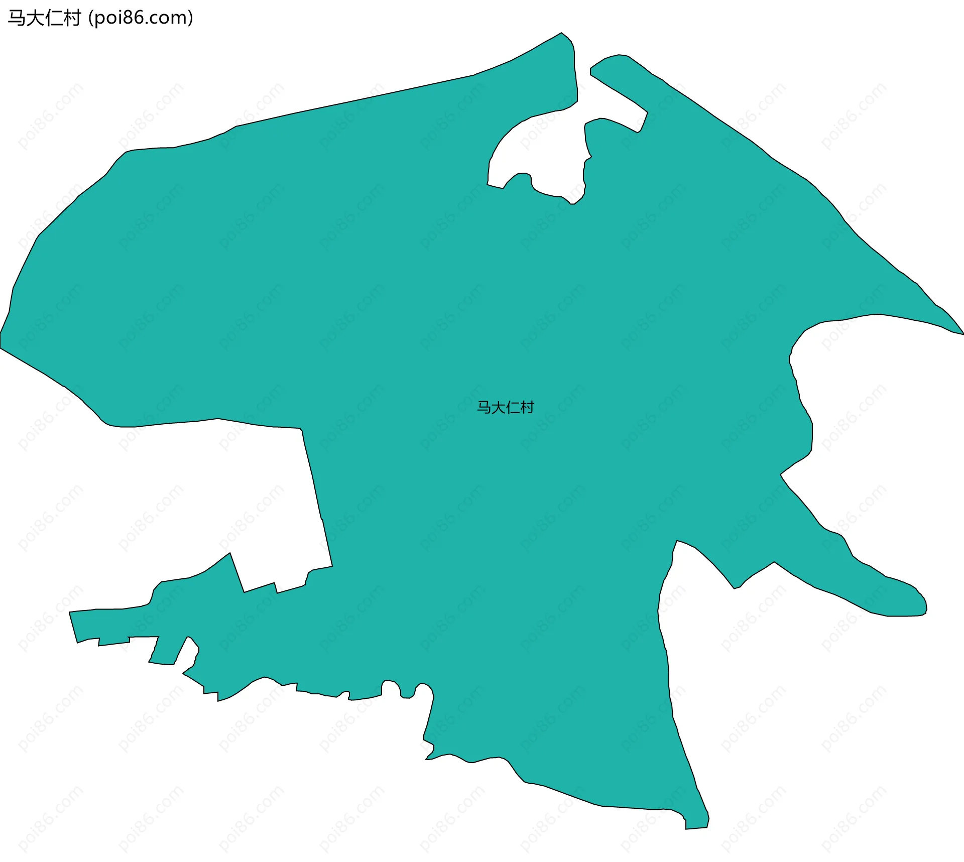 马大仁村边界地图