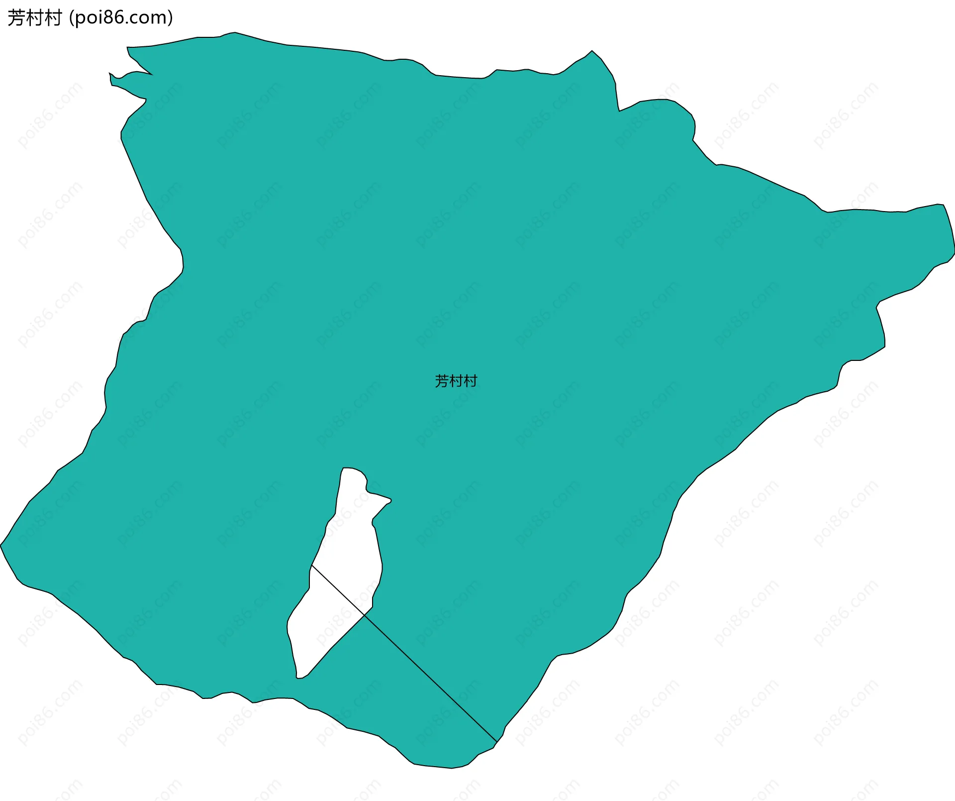 芳村村边界地图