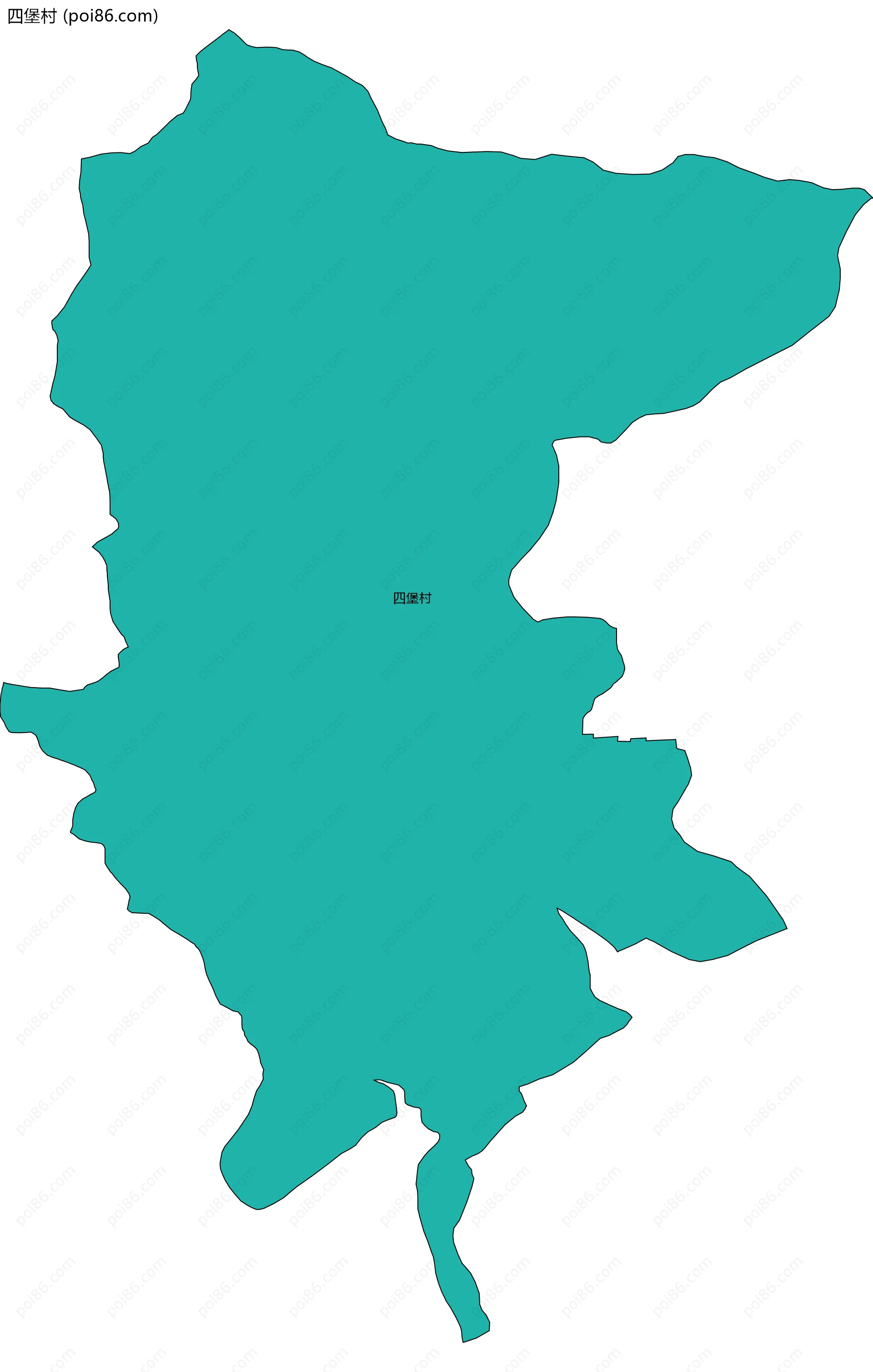 四堡村边界地图