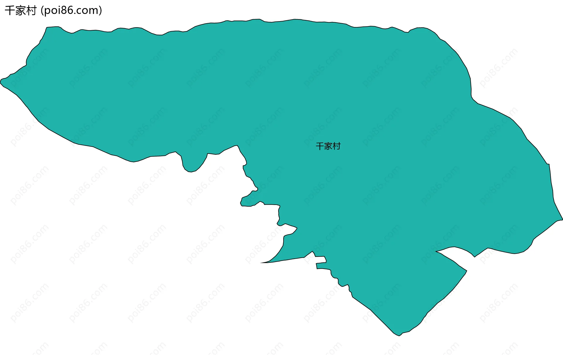 千家村边界地图