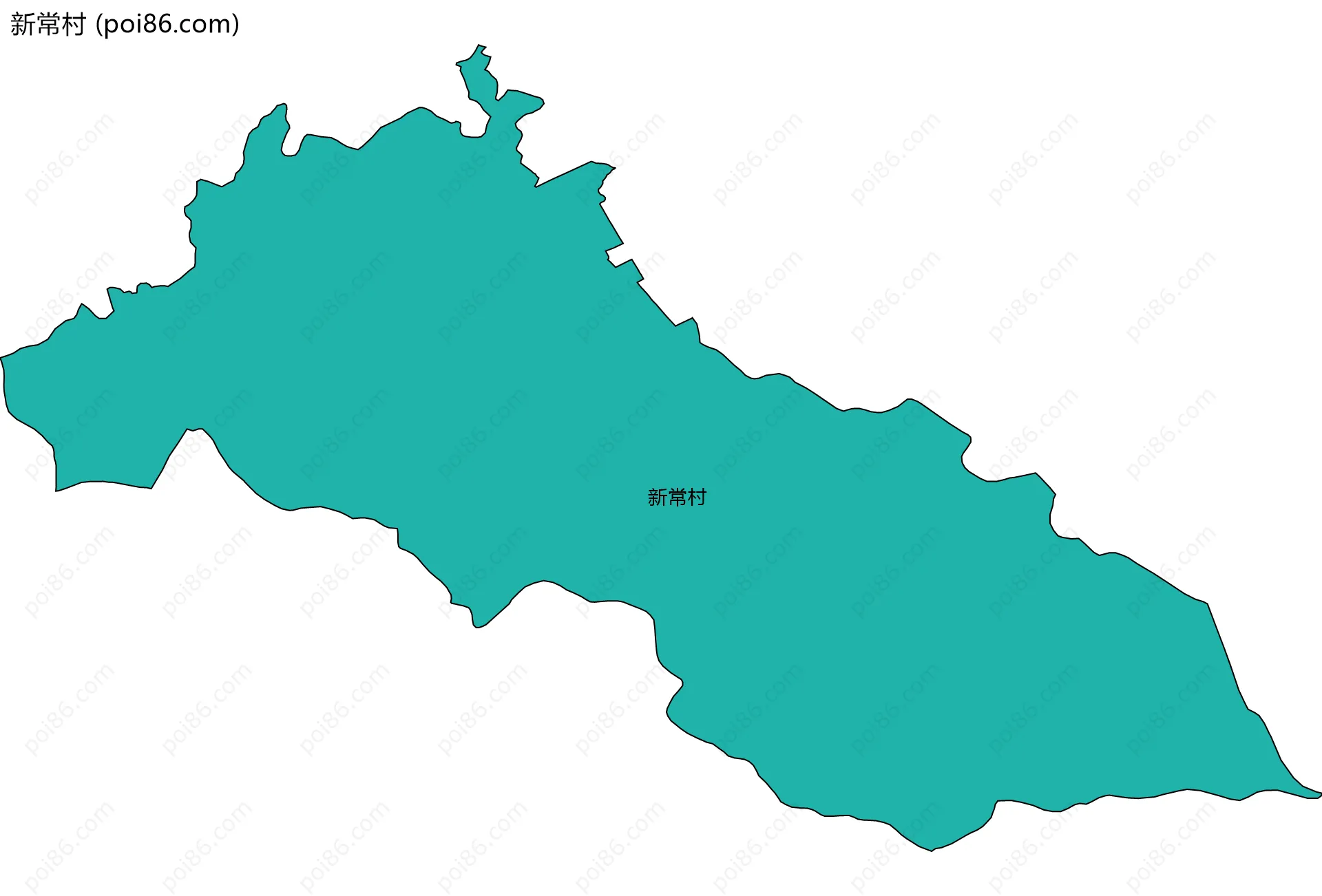 新常村边界地图