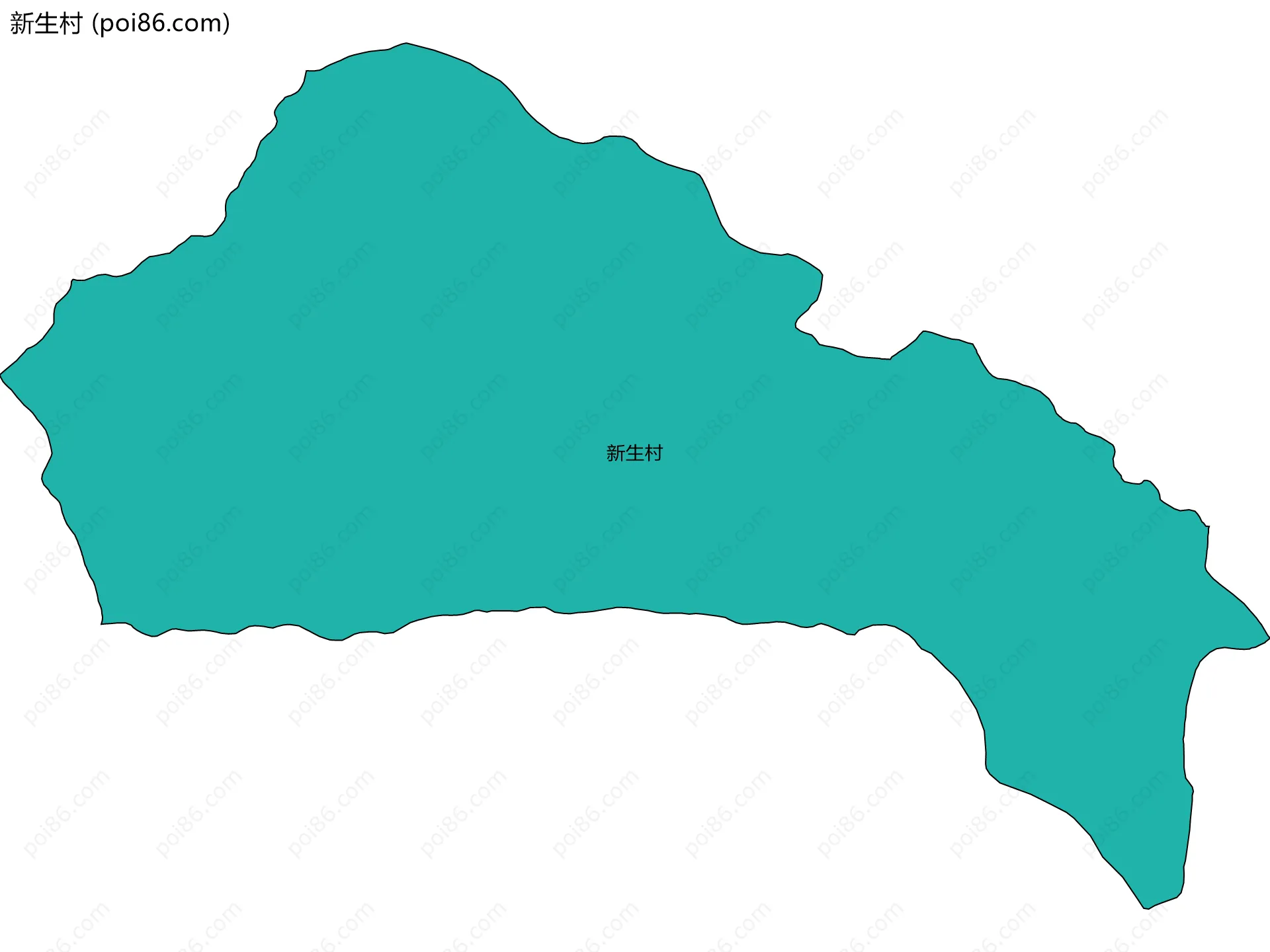新生村边界地图