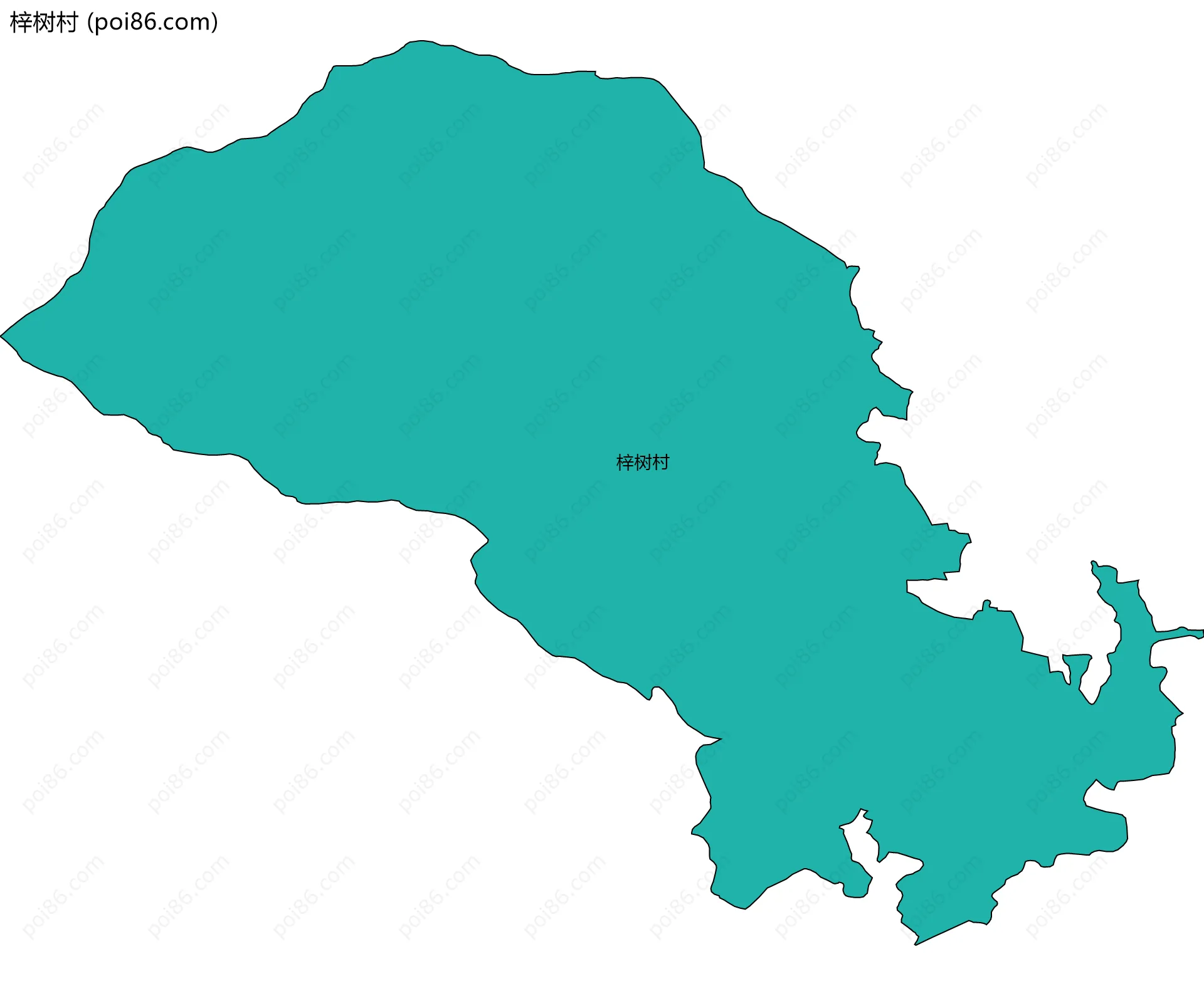 梓树村边界地图