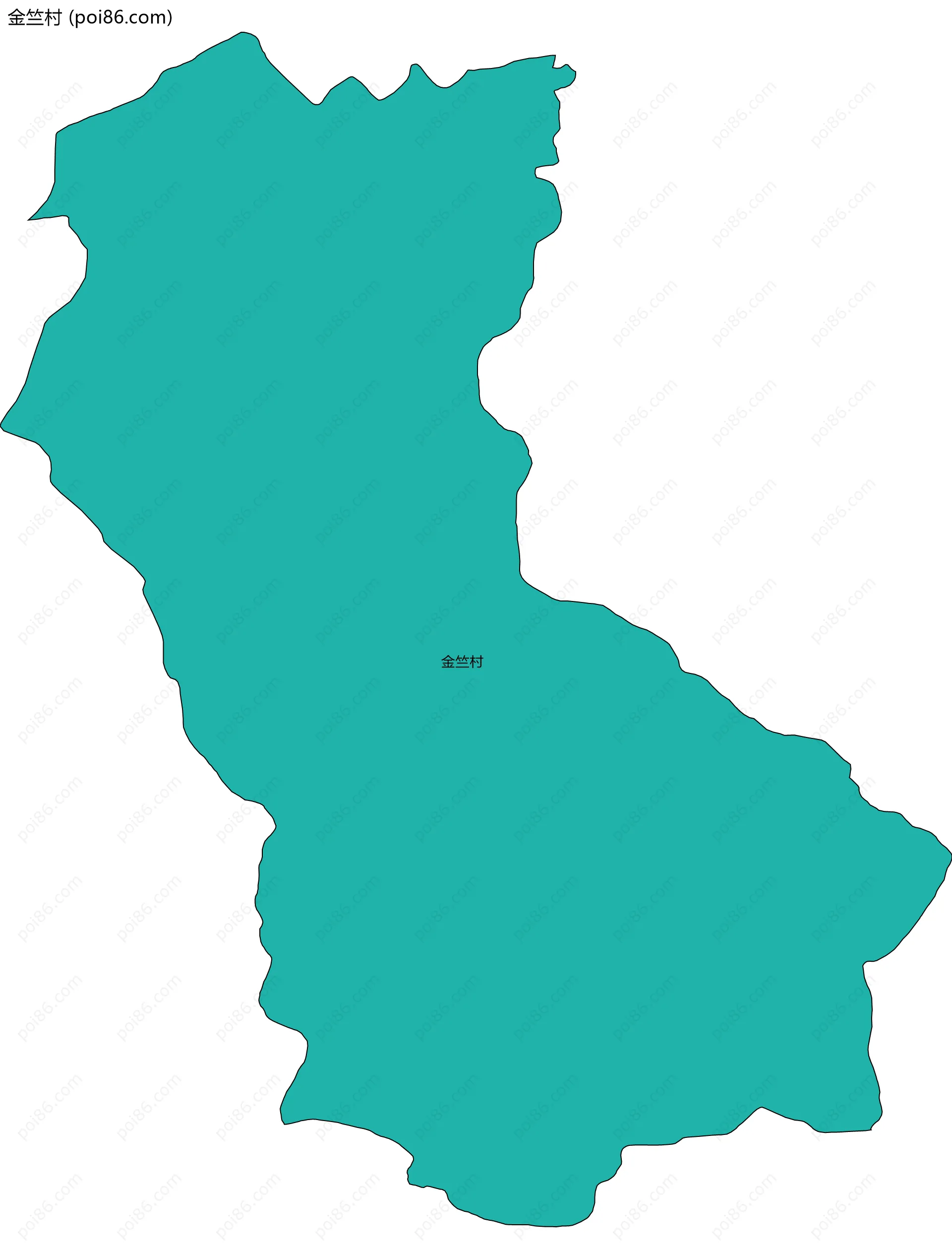 金竺村边界地图