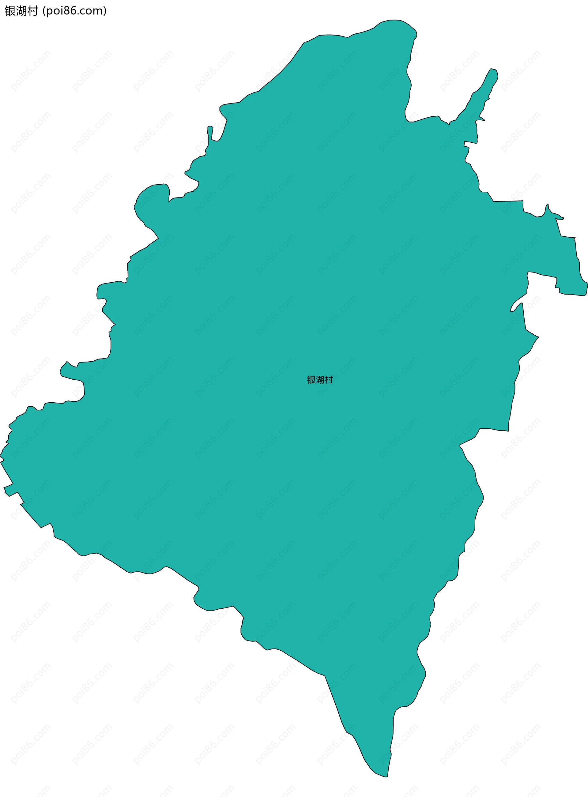 银湖村边界地图