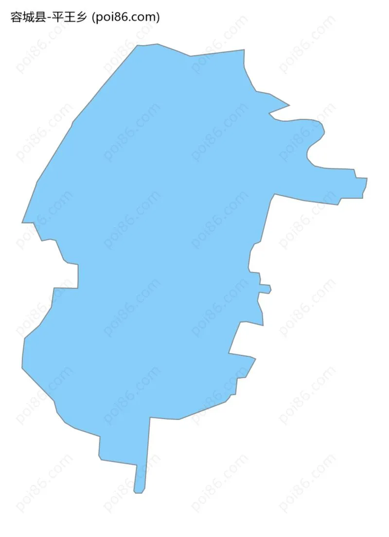 平王乡边界地图