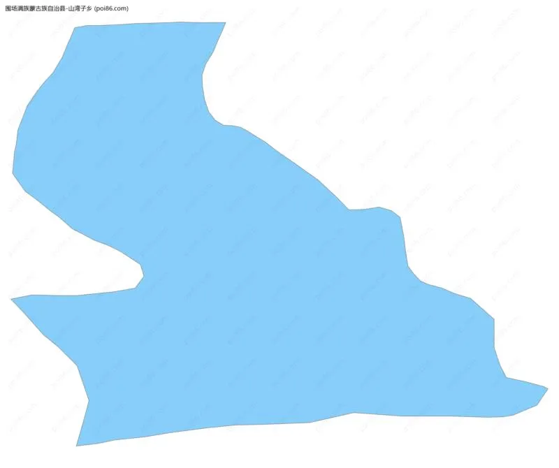 山湾子乡边界地图