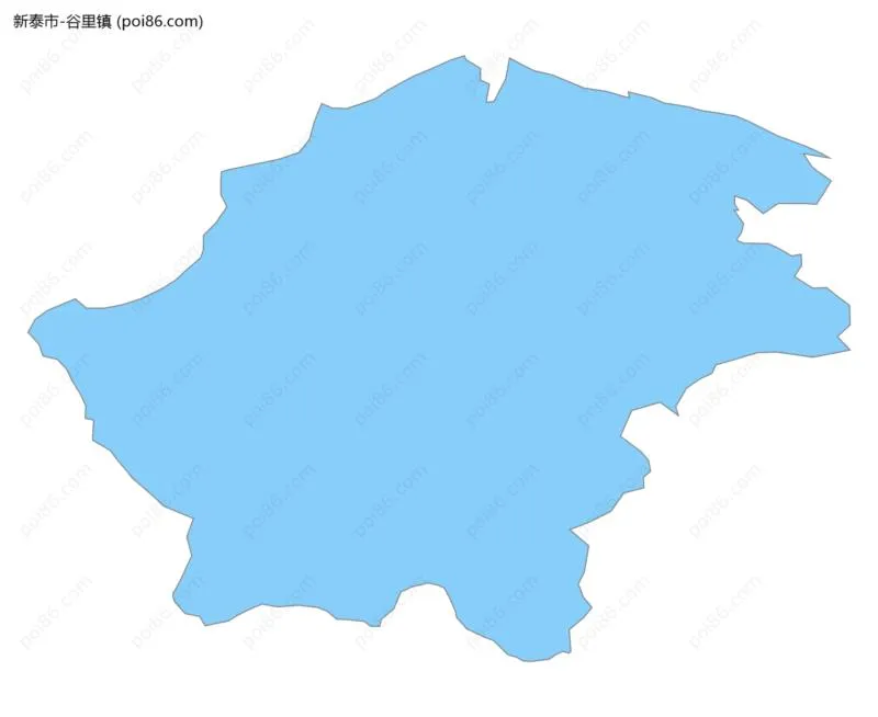 谷里镇边界地图