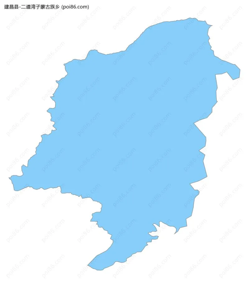 二道湾子蒙古族乡边界地图