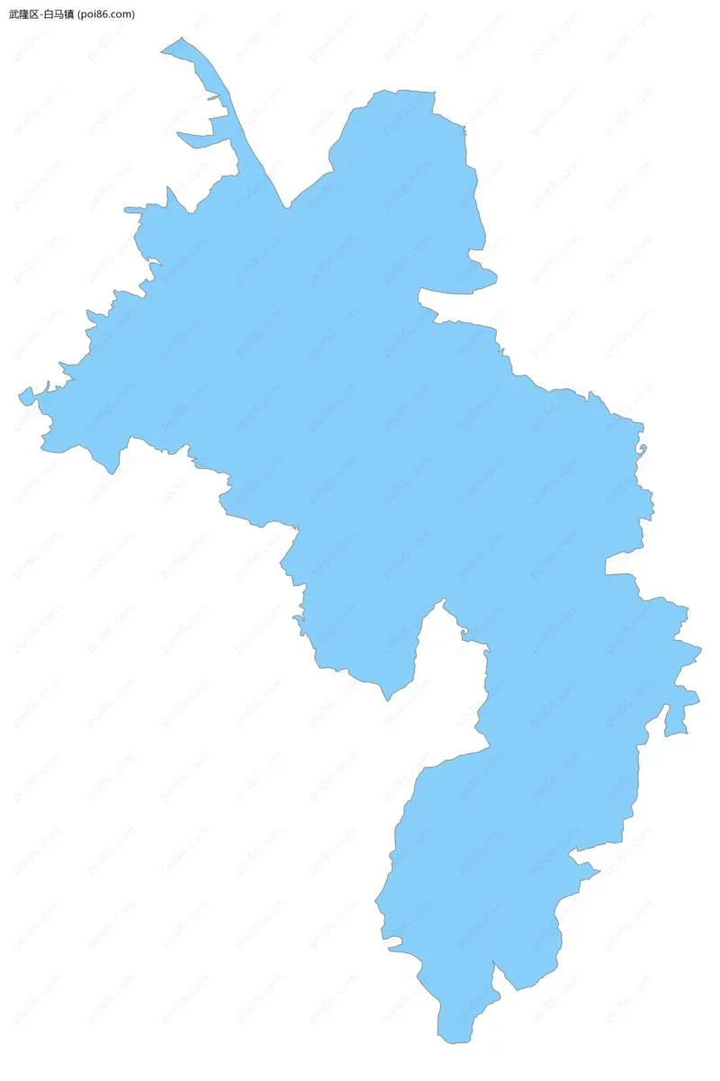 白马镇边界地图
