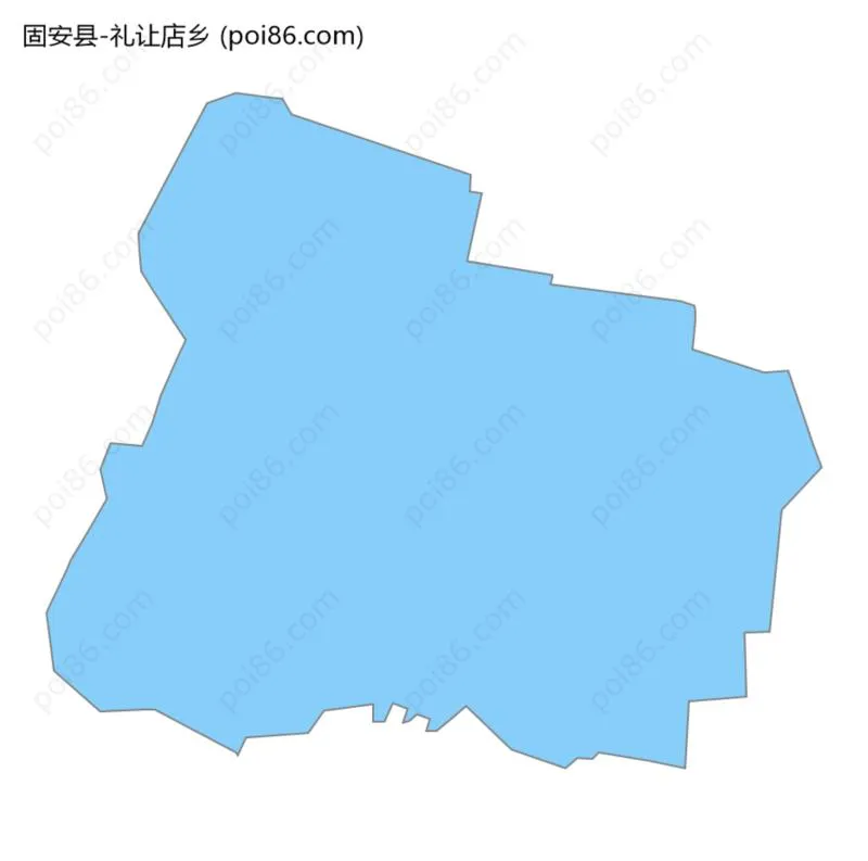 礼让店乡边界地图