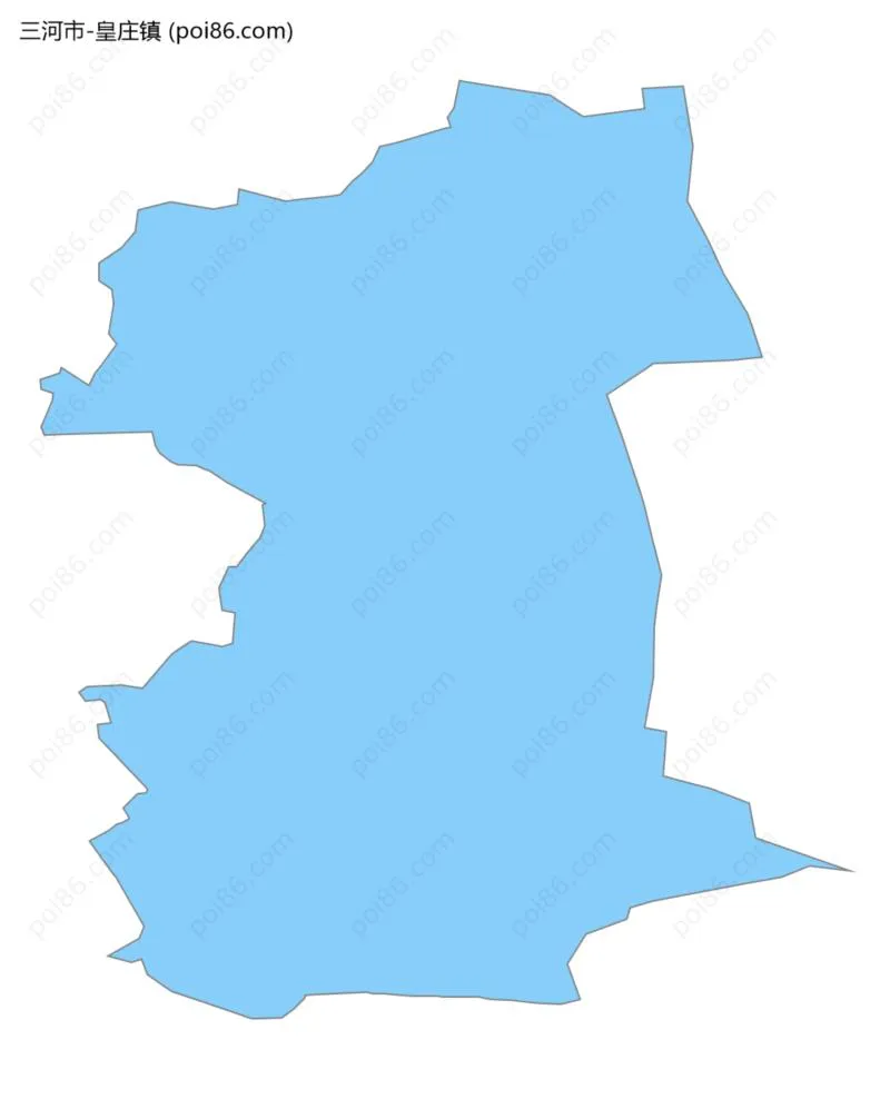 皇庄镇边界地图