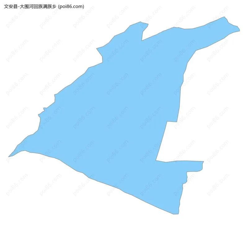 大围河回族满族乡边界地图