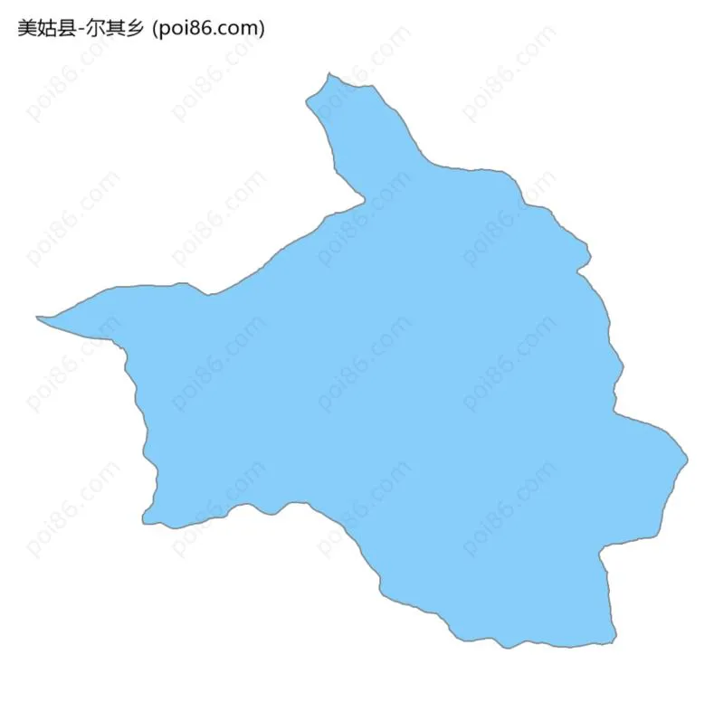 尔其乡边界地图