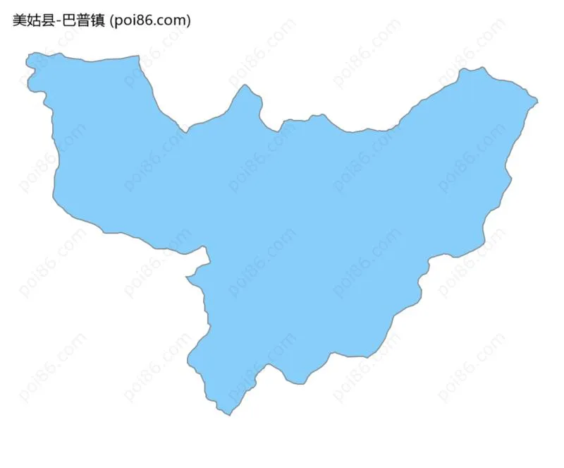 巴普镇边界地图