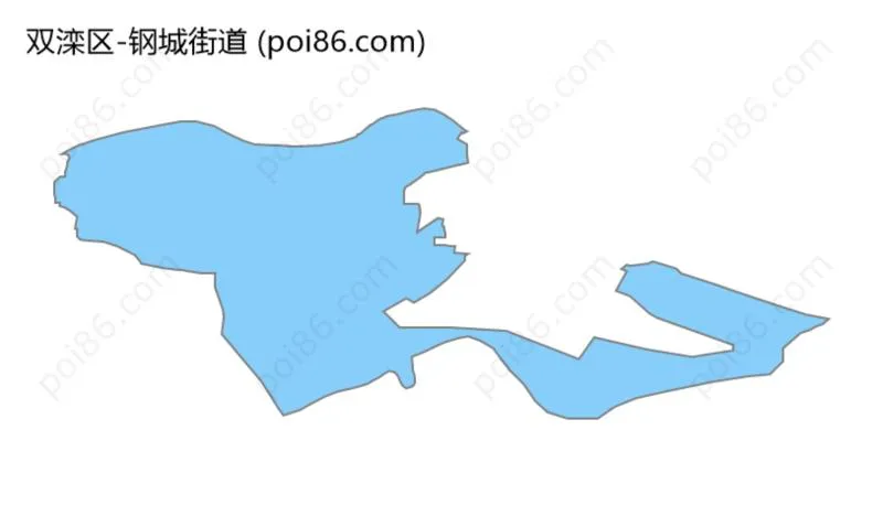 钢城街道边界地图