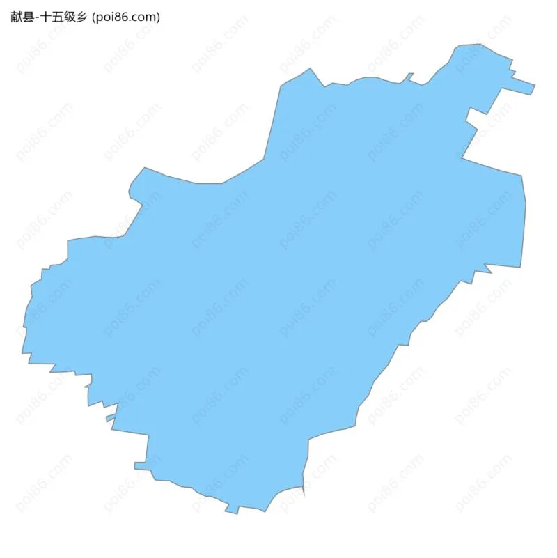 十五级乡边界地图