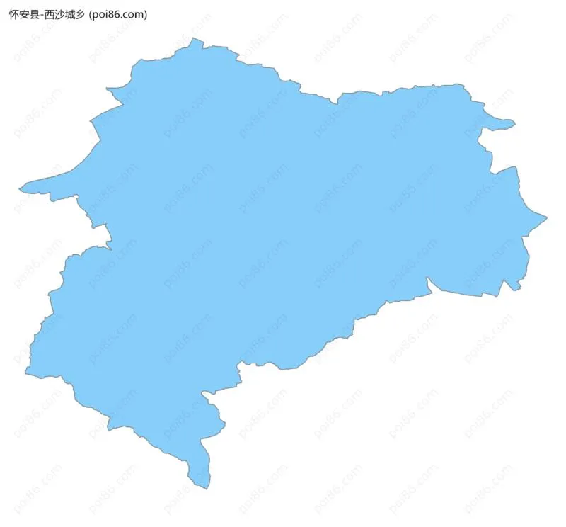 西沙城乡边界地图