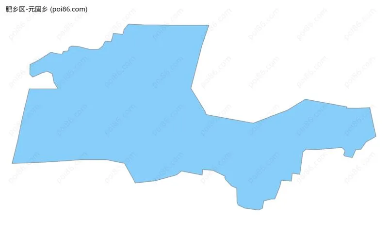 元固乡边界地图