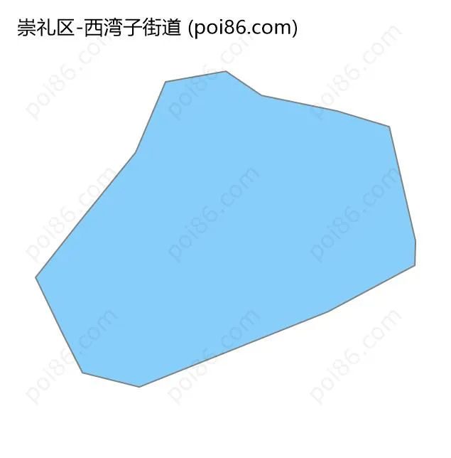 西湾子街道边界地图