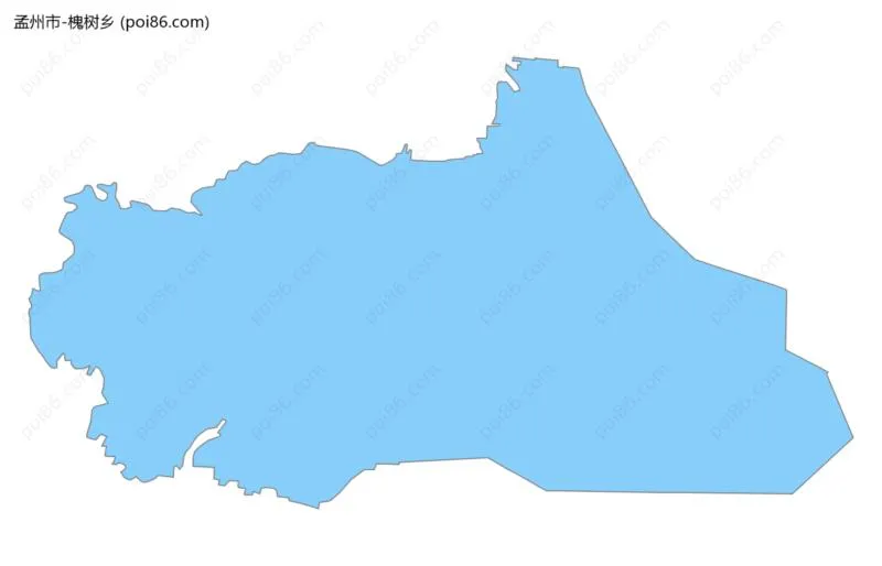 槐树乡边界地图