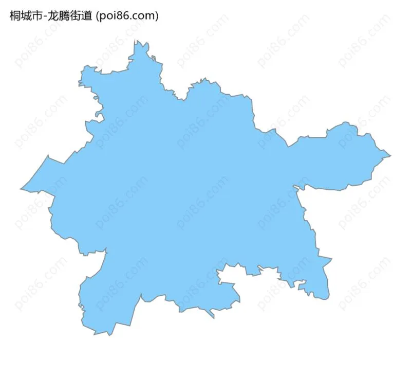 龙腾街道边界地图