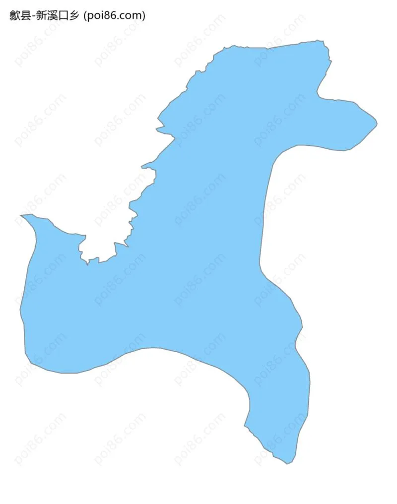 新溪口乡边界地图