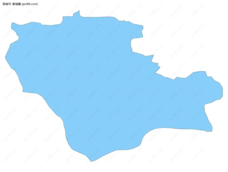 香城镇边界地图