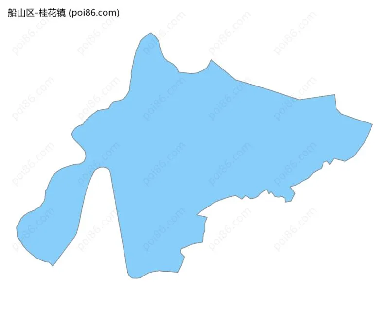 桂花镇边界地图