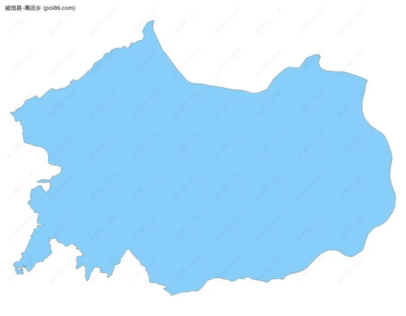 高田乡边界地图