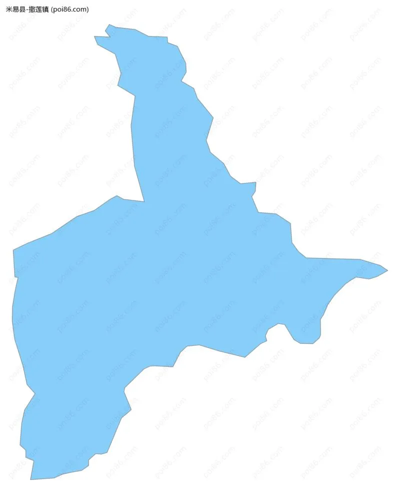 撒莲镇边界地图