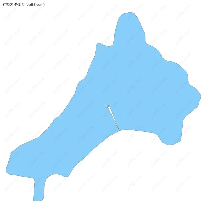 务本乡边界地图