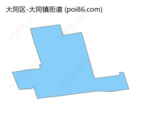 大同镇街道边界地图