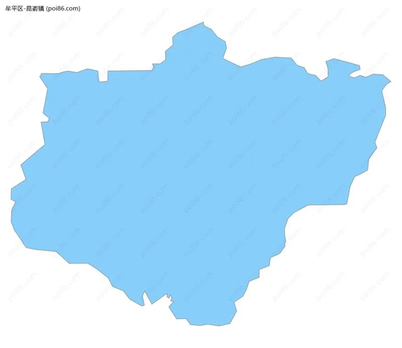 昆嵛镇边界地图