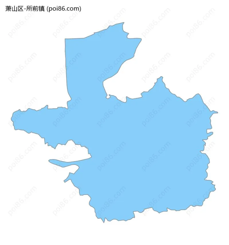 所前镇边界地图