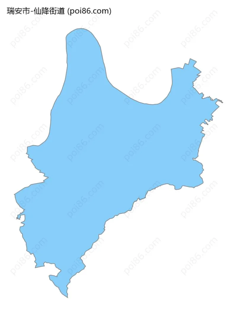 仙降街道边界地图