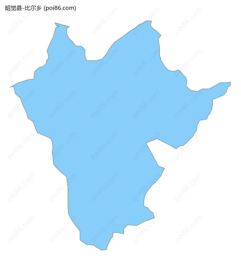 比尔乡边界地图