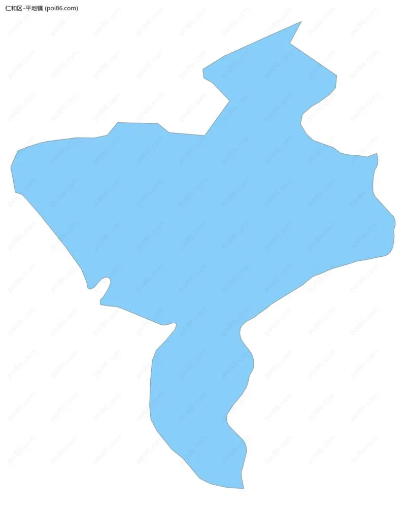 平地镇边界地图