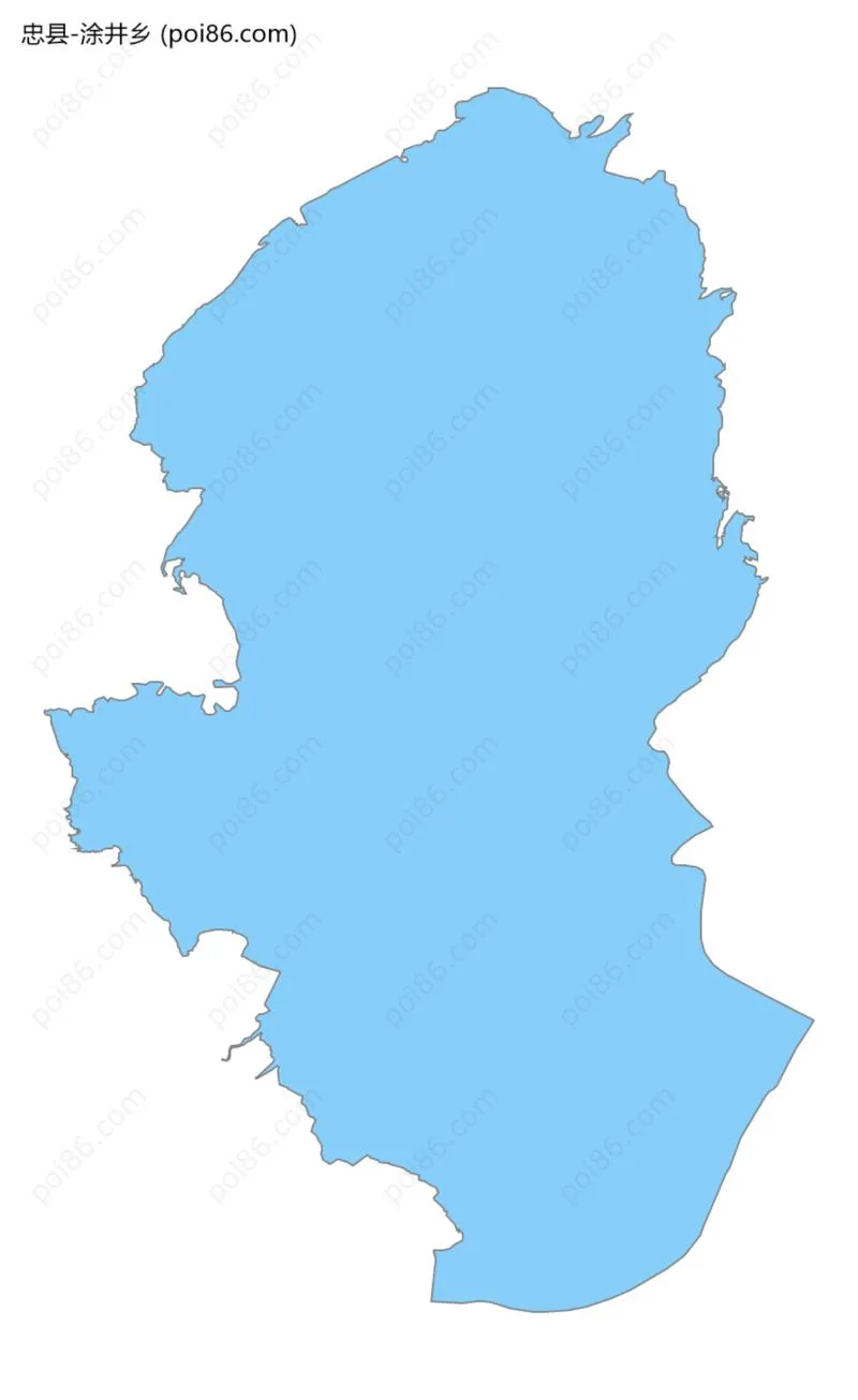 涂井乡边界地图